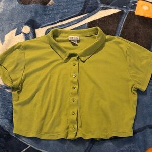 Rue21 Lime Button-Down Kids Shirt